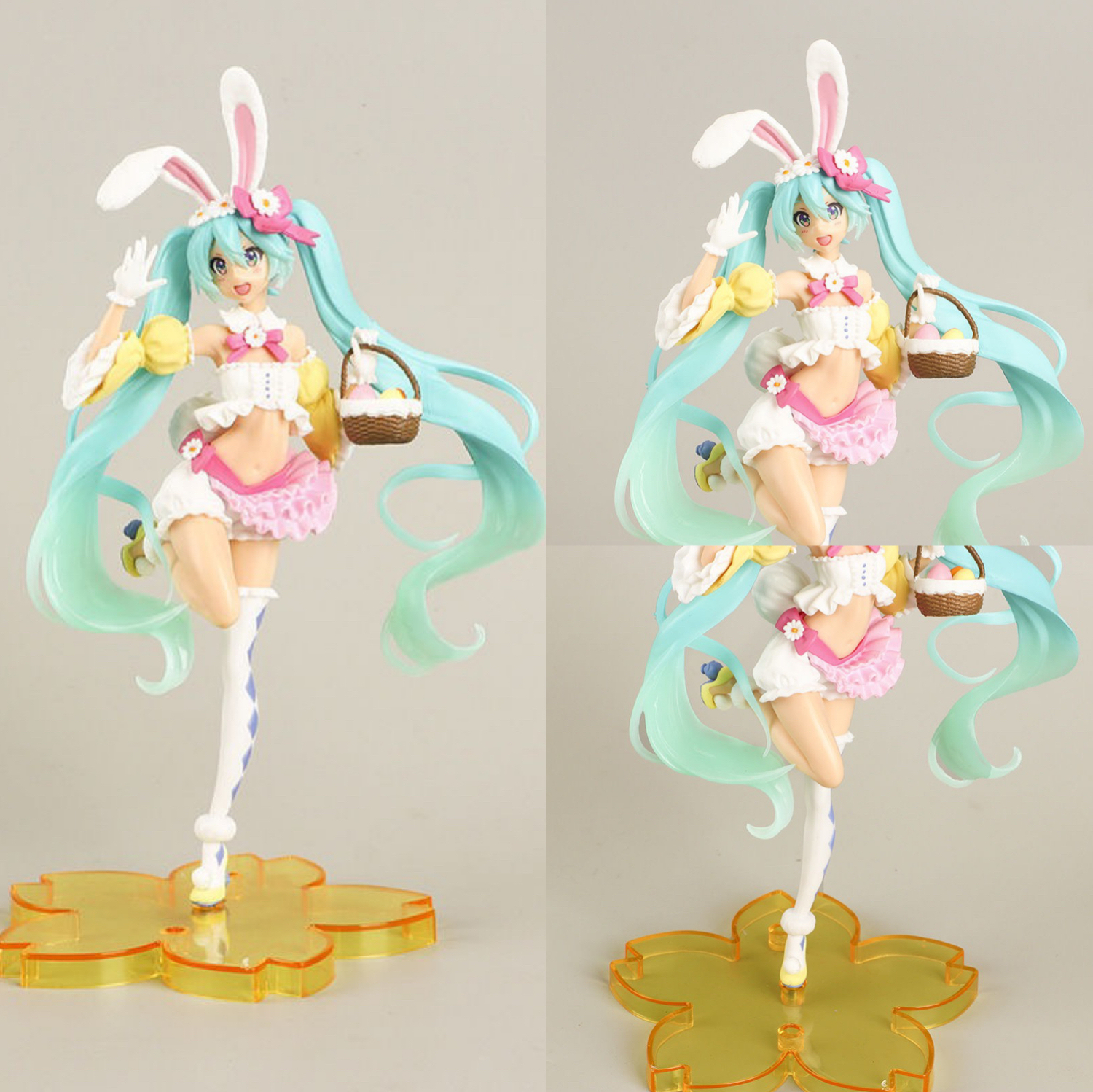 初音未来手办MIKU模型粉樱花兔耳景品公仔玩偶美少女二次元机箱礼