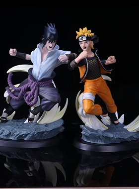 火影忍者手办Tsume究极风暴鸣人VS佐助对战雕像 盒装手办日本动漫