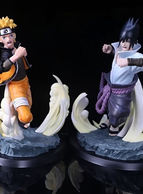 火影忍者Tsume 究极风暴旋涡鸣人VS佐助对战场景雕像公仔手办模型