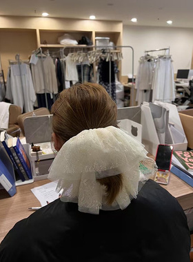 杨黑黑定制款头花韩版大肠头绳秋季百搭发圈蕾丝头绳方形圆形发绳