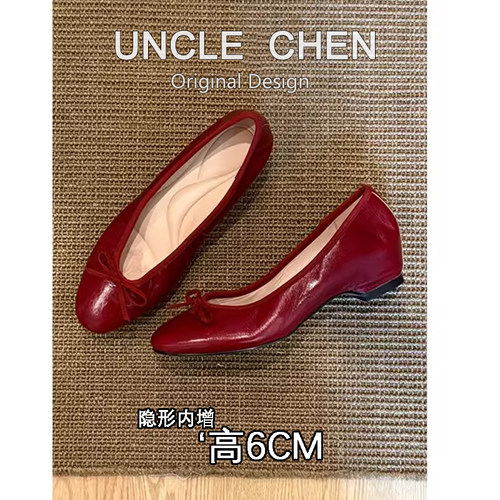 复古蝴蝶结内增高玛丽珍单鞋