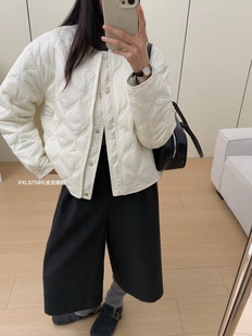 香榭丽舍7589洋气轻薄棉衣棉服女短款秋冬新韩版宽松圆领外套潮流