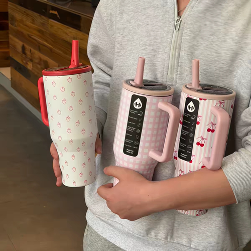 HydroJug 吸管保温杯32oz/40oz大容量不锈钢手柄杯车载户外办公室
