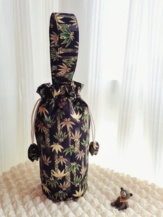 手工mini学古传家壶保护套焖烧罐保温杯抽绳手提式收纳袋杯套