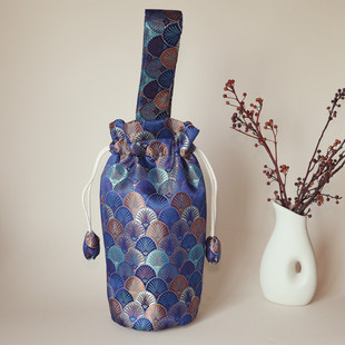 手工自制mini传家壶杯套保温壶焖烧杯保护套便携手提水桶包古风