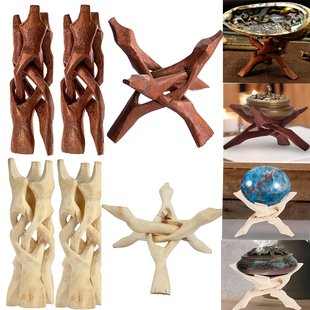 进口红顶白鼎三脚架白鼠尾草鲍鱼壳木架套装仪式道具净化水晶专用