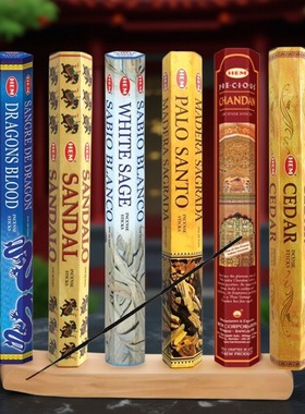 HEM印度进口手工熏香鼠尾草秘鲁圣木雪松甜草线香净化空气家用