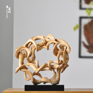 天然过江龙藤条整体随形 侘寂风格中式 案台桌摆件 室内软装饰品