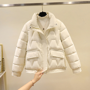 棉衣女小个子宽松加厚立领棉袄外套 冬季 羽绒棉服女短款 2024年新款