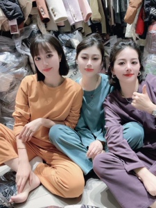 爱范儿韩货女装2023秋冬新款韩版休闲时尚休闲套装女两件套家居服