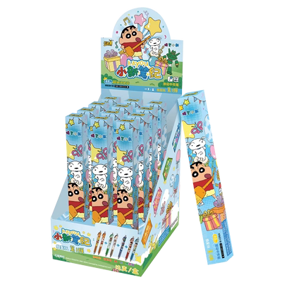 卡游蜡笔小新中性笔盲盒笔按动