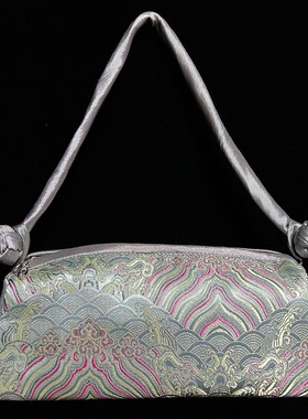 中国风织锦缎旗袍单肩通勤手机包
