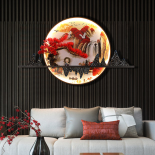 饰网红禅意灯具 客厅电视背景墙床头楼梯别墅装 新中式 壁灯2022新款