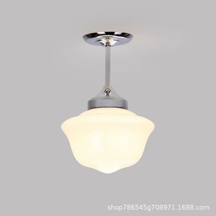 法式 中古奶油吸顶灯北欧简约复古卧室过道阳台衣帽间餐厅灯小吊灯