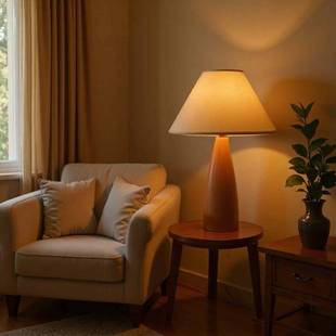 复古橡木卧室床头台灯寂风中古日式 饰台灯 民宿实木氛围感装