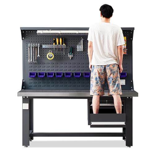 洛添 重型工作台工厂车间不锈钢钳工台带抽屉工具1000双挂板工业怎么看?