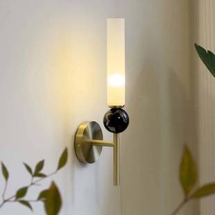 玄关过道大理石黄铜装 饰灯具客厅沙发背景墙床头壁灯民宿茶室壁灯