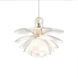 丹麦蘑菇花苞吊灯设计师创意餐厅餐桌咖啡厅复古经典 玻璃松果吊灯