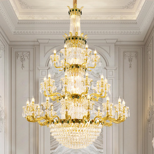中山灯饰别墅卧室餐厅灯复式 客厅灯高档奢华水晶吊灯 楼大厅灯欧式