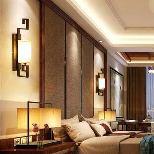 灯饰新中式 壁灯中国风客厅卧室床头LED过道走廊楼梯轻奢室内