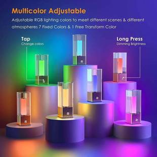 LED台灯卧室学生北欧宿舍创意USB七彩变光积分创意礼品