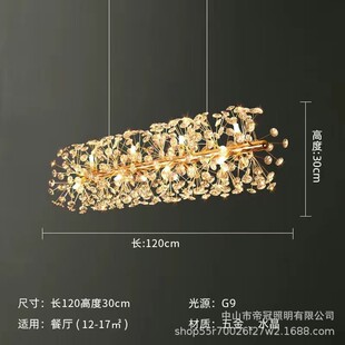 北欧创意蒲公英吊灯服装 店网红水晶灯具卧室灯吧台轻奢风餐厅灯饰
