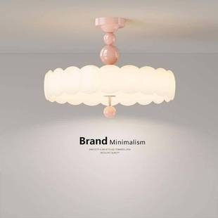 奶油风儿童房吊灯女孩护眼房间灯公主房灯2025新款 少女卧室吸顶灯