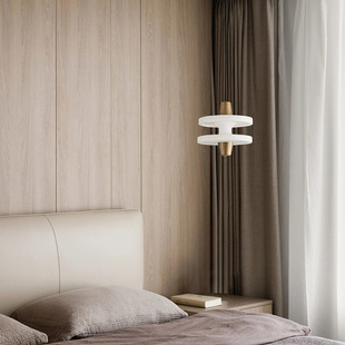 北欧中古天然西班牙云石吊灯现代简约别墅餐厅吧台玄关卧室床头灯