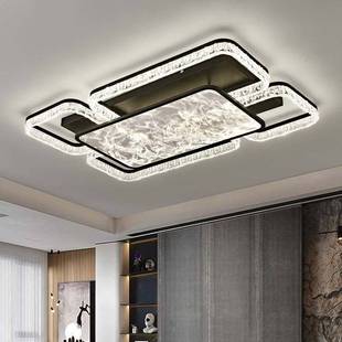 客厅主灯2025新款 轻奢感冰裂纹全光谱护眼吸顶灯全屋中山灯具