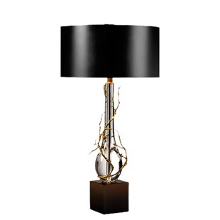 创意全铜台灯全铜水晶台灯大理石灯设计师高档样板房别墅轻奢后