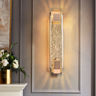 新款 星空气泡水晶壁灯轻奢简约大气客厅电视背景墙卧室床头过道灯