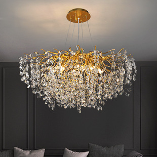 水晶吊灯客厅主灯树枝现代轻奢风别墅餐厅创意欧式 卧室超亮led