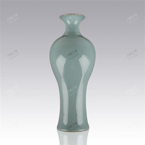 三林堂木艺 汝瓷花瓶摆件汝窑瓷器博古架装饰工艺品 汝瓷真品 汝