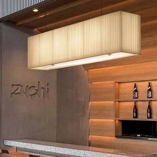 餐厅吊灯吧台北欧奶油风咖啡店前台收银台日式 店布艺吊灯 酒店服装