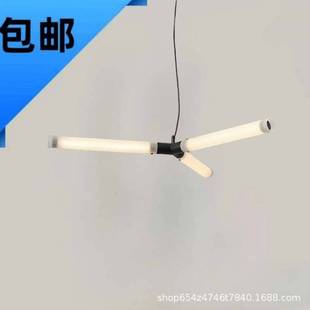 中古十字吊灯设计师创意个性 银色高级感吧台餐厅吊灯