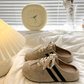 女外穿2026新款 春季 气质包头半拖鞋 火厚底懒人一脚蹬德训勃0127z