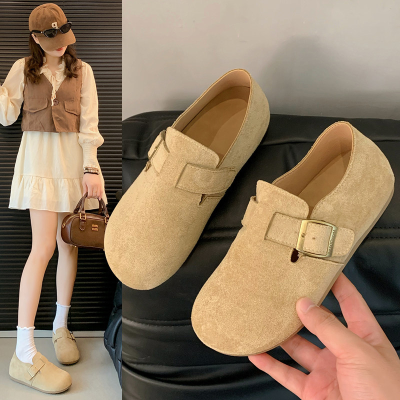 春季懒人勃肯鞋女鞋子2026新款平底博肯单鞋一脚蹬孕妇豆豆0109z,女鞋,勃肯鞋/软木鞋,淘宝优惠券,粉丝福利购,淘宝优惠卷