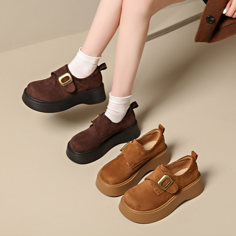 春季季厚底豆豆鞋女勃肯鞋2026新款一脚蹬百搭休闲乐福鞋博0116z,女鞋,勃肯鞋/软木鞋,淘宝优惠券,粉丝福利购,淘宝优惠卷