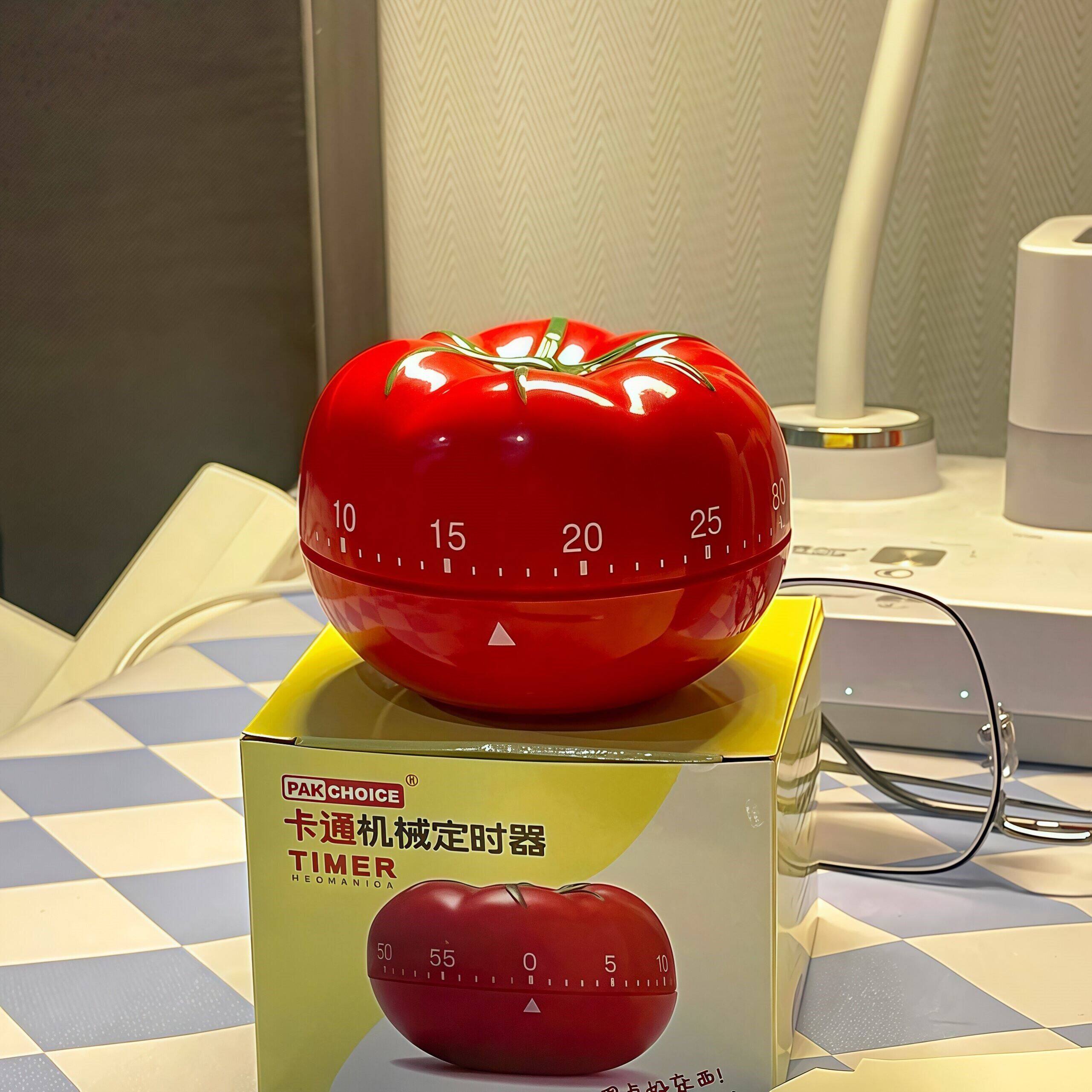 西红柿时钟学习计时器闹钟小学生自律神器厨房提醒器定时器家用