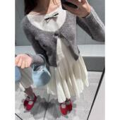 外套 短款 zui高品质 shushu千金风一粒扣叠穿小香风针织开衫