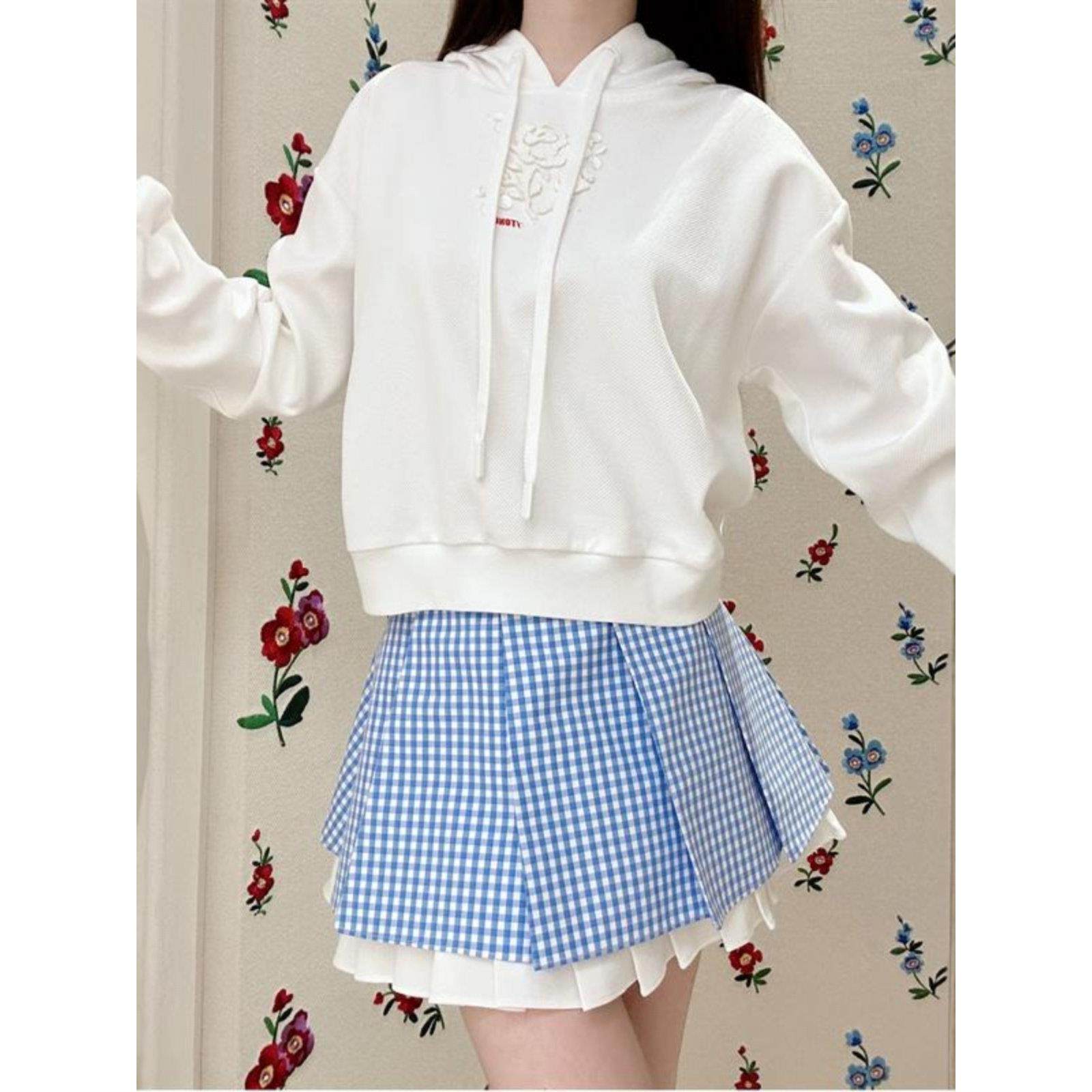 【zui高品质】sst女玫瑰花贴布刺绣宽松连帽卫衣休闲少女减龄帽衫,女装/女士精品,卫衣/绒衫,淘宝优惠券,粉丝福利购,淘宝优惠卷