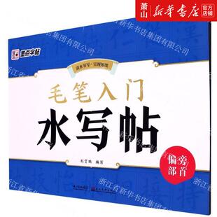 艺术 荆霄鹏肖志娅 书法篆刻 湖北美术 图书籍 新华正版 武汉市新新媒集团 毛笔入门水写帖偏旁部首