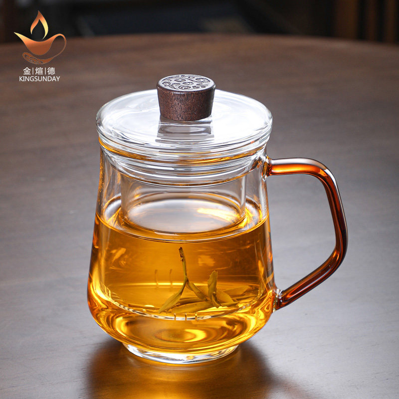金煊德带过滤泡茶杯高硼硅玻璃