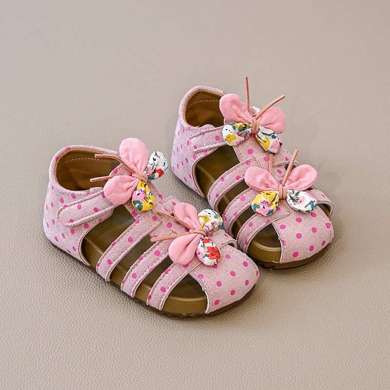 女宝宝凉鞋2025夏季儿童包头罗马中小童公主鞋蝴蝶结女童勃肯凉鞋,童鞋/婴儿鞋/亲子鞋,凉鞋,淘宝优惠券,粉丝福利购,淘宝优惠卷