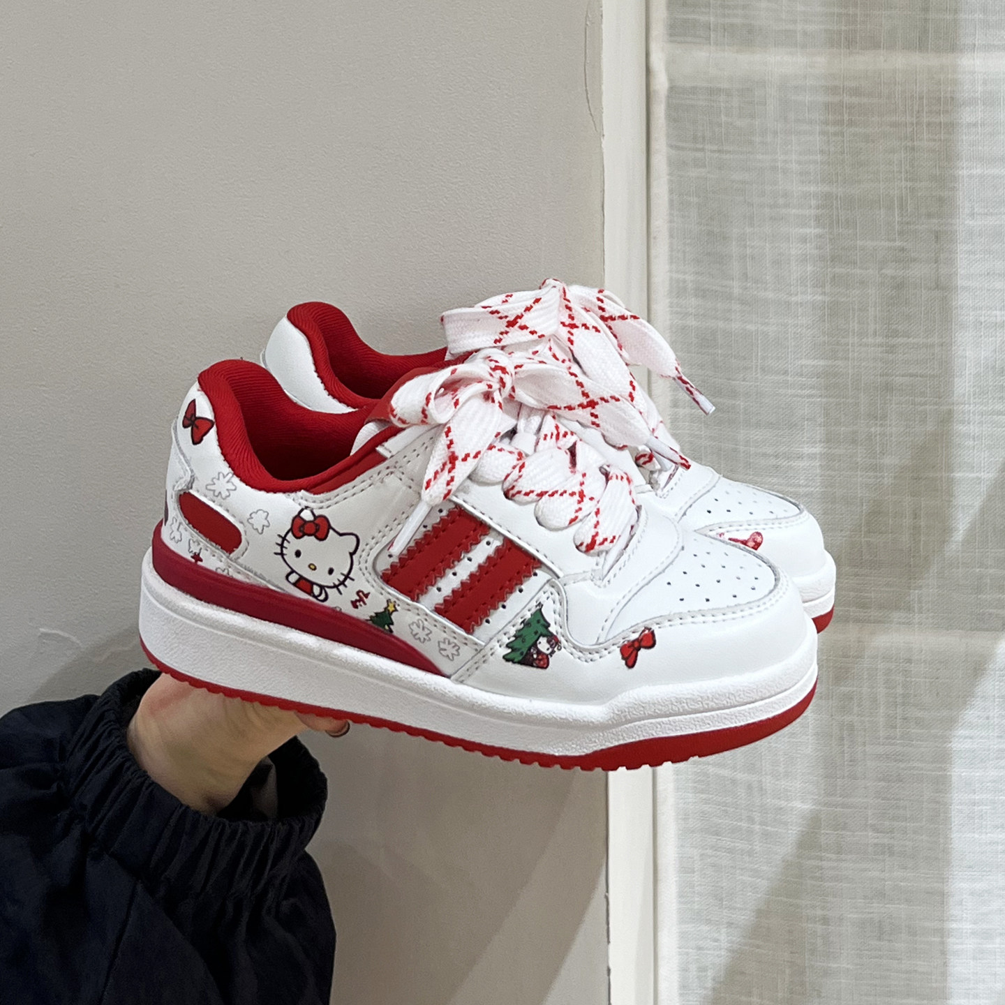 圣诞红kt猫女童二棉运动鞋2025秋冬新款儿童加绒小白鞋卡通板鞋潮,童鞋/婴儿鞋/亲子鞋,运动鞋,淘宝优惠券,粉丝福利购,淘宝优惠卷
