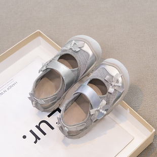 女童公主凉鞋2025夏季新款儿童网面透气运动鞋夏天鞋子宝宝软底鞋