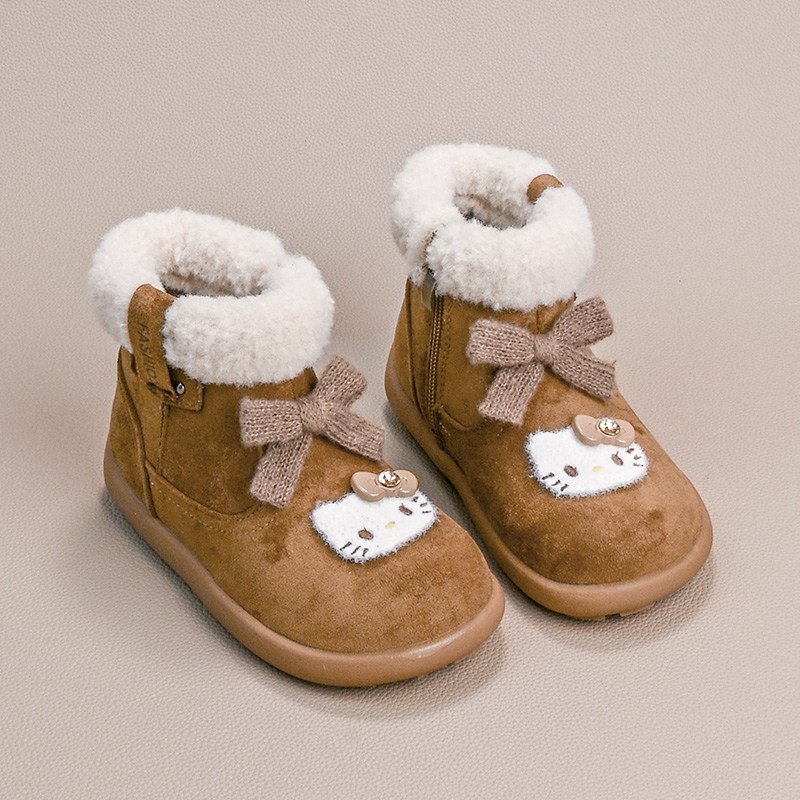 女童雪地靴加绒棉鞋2025冬季新款儿童KT猫毛毛鞋保暖靴宝宝鞋大童,童鞋/婴儿鞋/亲子鞋,雪地靴,淘宝优惠券,粉丝福利购,淘宝优惠卷