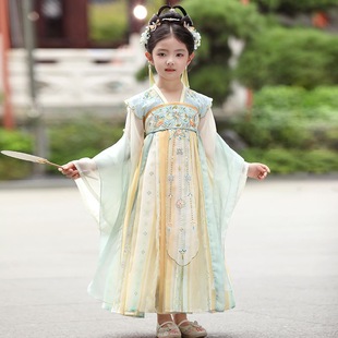 女童漢服連衣裙2025新款 襦裙 兒童春秋中國風公主裙子超仙古裝