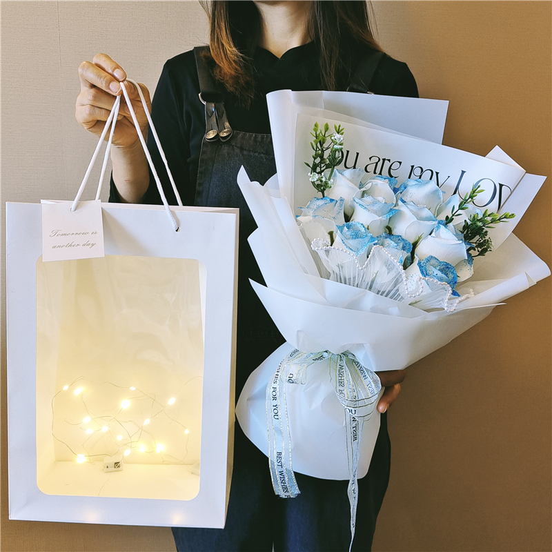 碎冰蓝香皂花成品生日礼物送老婆