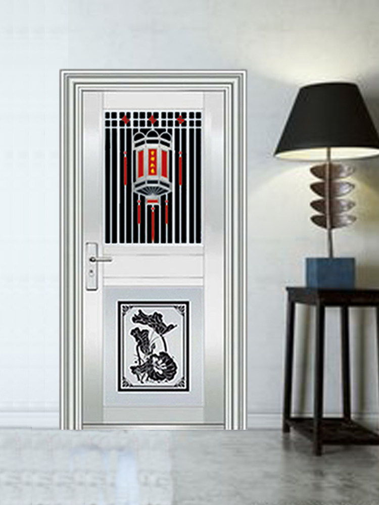 半玻不锈钢防盗门304不绣钢门白钢入户单门板门加厚不锈钢门现货